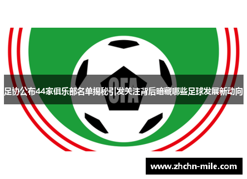 足协公布44家俱乐部名单揭秘引发关注背后暗藏哪些足球发展新动向 足协公布44家俱乐部名单揭秘引发关注背后暗藏哪些足球发展新动向