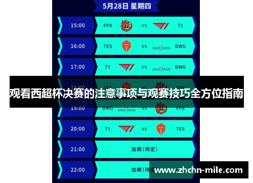 观看西超杯决赛的注意事项与观赛技巧全方位指南